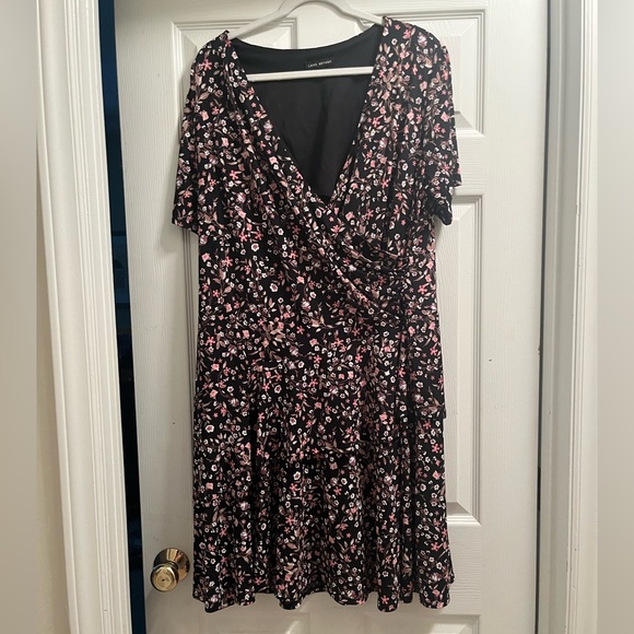 Lane Bryant Pink Flutter Sleeve Wrap Midi Dress - Picture 1 of 5